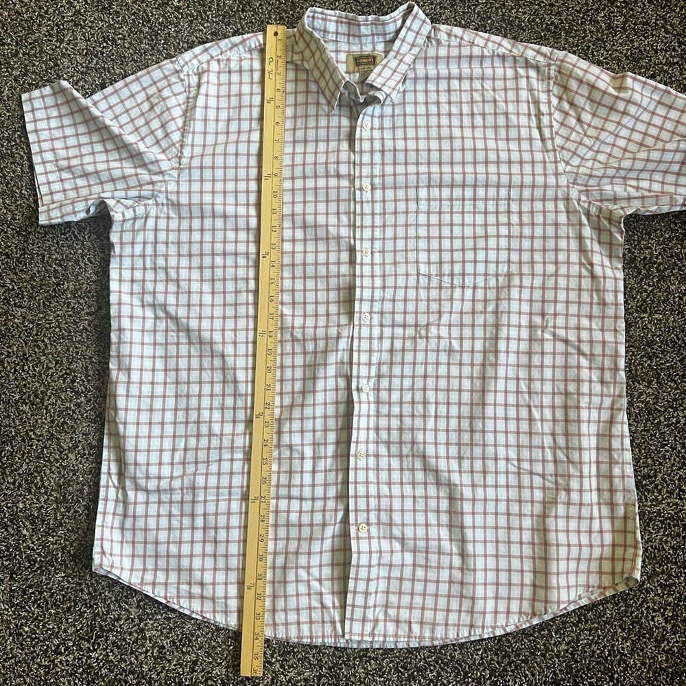 The Foundry Supply Co Green and Brown Casual Button Down Shirt